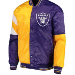 Las Vegas Raiders Tricolor Satin Jacket