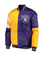 Las Vegas Raiders Tricolor Satin Jacket