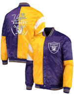 Las Vegas Raiders Tricolor Satin Jacket