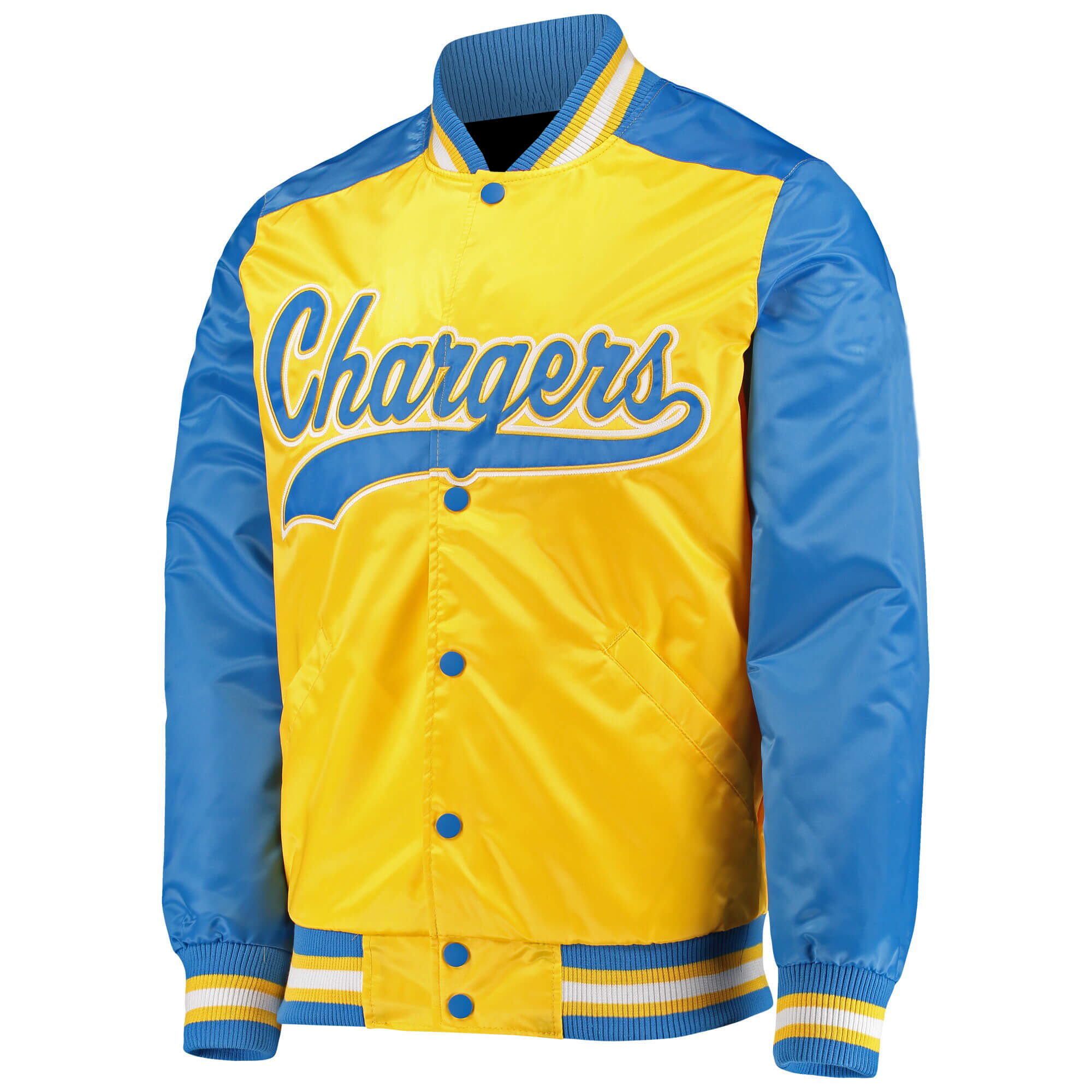 Los Angeles Chargers The Tradition NFL Satin Jacket (1) Los Angeles Chargers The Tradition NFL Satin Jacket