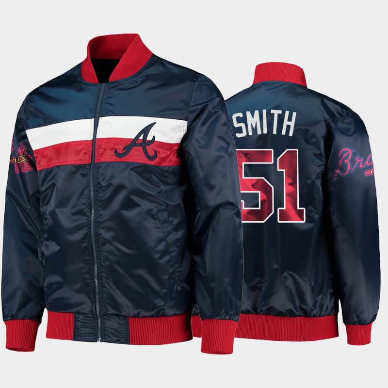 MLB Atlanta Braves Will Smith Satin Jacket MLB Atlanta Braves Will Smith Satin Jacket