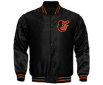 MLB Baltimore Orioles Black Locker Room Satin Jacket