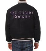 MLB Black Colorado Rockies Varsity Jacket