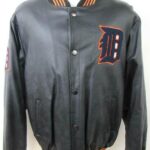 MLB Black Detroit Tigers Leather Jacket