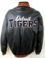 MLB Black Detroit Tigers Leather Jacket