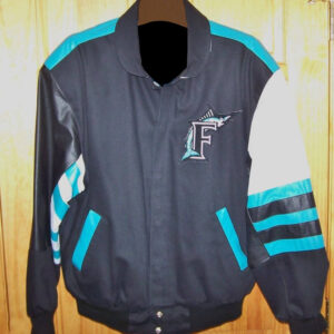 MLB Black Florida Marlins Varsity Jacket