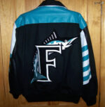 MLB Black Florida Marlins Varsity Jacket