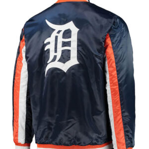 MLB Blue Detroit Tigers The Ace Satin Jacket