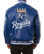 MLB Blue Kansas City Royals Leather Jacket