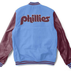 MLB Blue Maroon Philadelphia Phillies Varsity Jacket