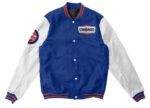 MLB Chicago Cubs Blue White Wool Leather Jacket