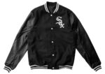 MLB Chicago White Sox Black Wool Leather Jacket