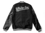MLB Chicago White Sox Black Wool Leather Jacket