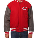 MLB Cincinnati Reds Baseball Red Varsity Jacket