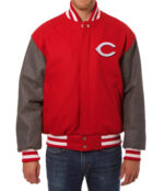 MLB Cincinnati Reds Baseball Red Varsity Jacket