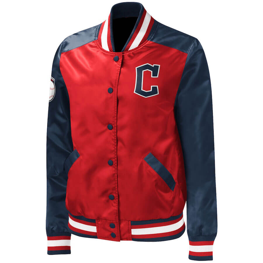 MLB Cleveland Guardians The Legend Satin Jacket (1) MLB Cleveland Guardians The Legend Satin Jacket