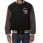 MLB Colorado Rockies Two Tone Varsity Jacket