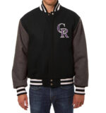 MLB Colorado Rockies Two Tone Varsity Jacket