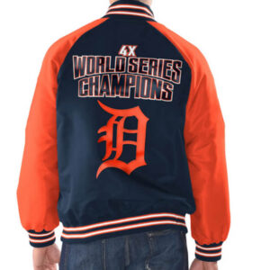 MLB Detroit Tigers 4x World Series Satin Jacket