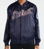 MLB Detroit Tigers Big Logo Satin Jacket