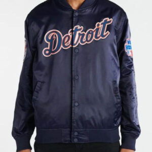 MLB Detroit Tigers Big Logo Satin Jacket