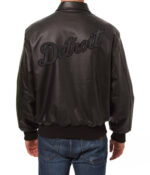 MLB Detroit Tigers Black Leather Jacket
