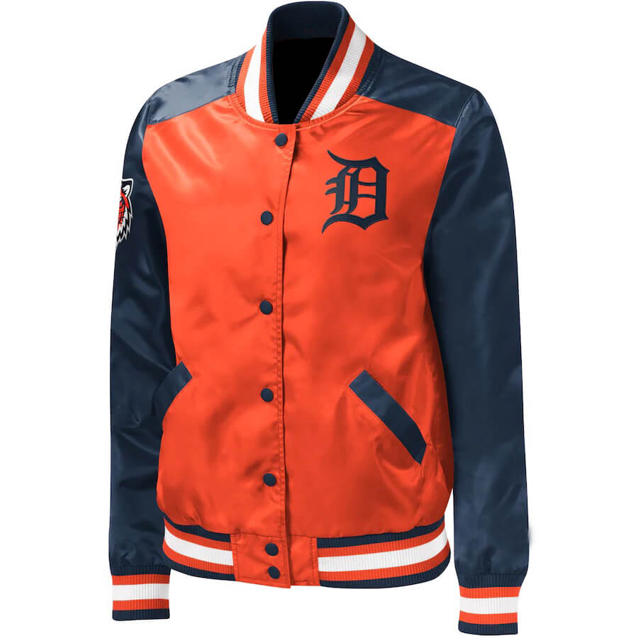 MLB Detroit Tigers The Legend Satin Jacket (1) MLB Detroit Tigers The Legend Satin Jacket