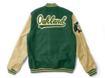 MLB Green Oakland Athletics Varsity Jacket
