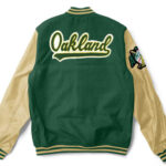 MLB Green Oakland Athletics Varsity Jacket