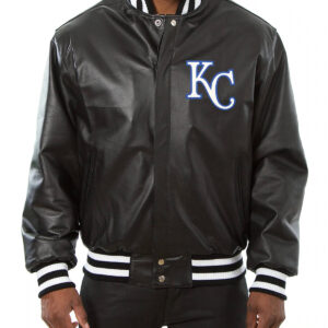 MLB Kansas City Royals Black Leather Jacket