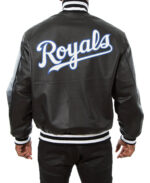 MLB Kansas City Royals Black Leather Jacket