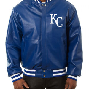 MLB Kansas City Royals Blue Leather Jacket