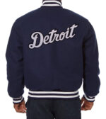 MLB Navy Blue Detroit Tigers Varsity Jacket