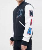 MLB Navy Blue Miami Marlins Varsity Jacket