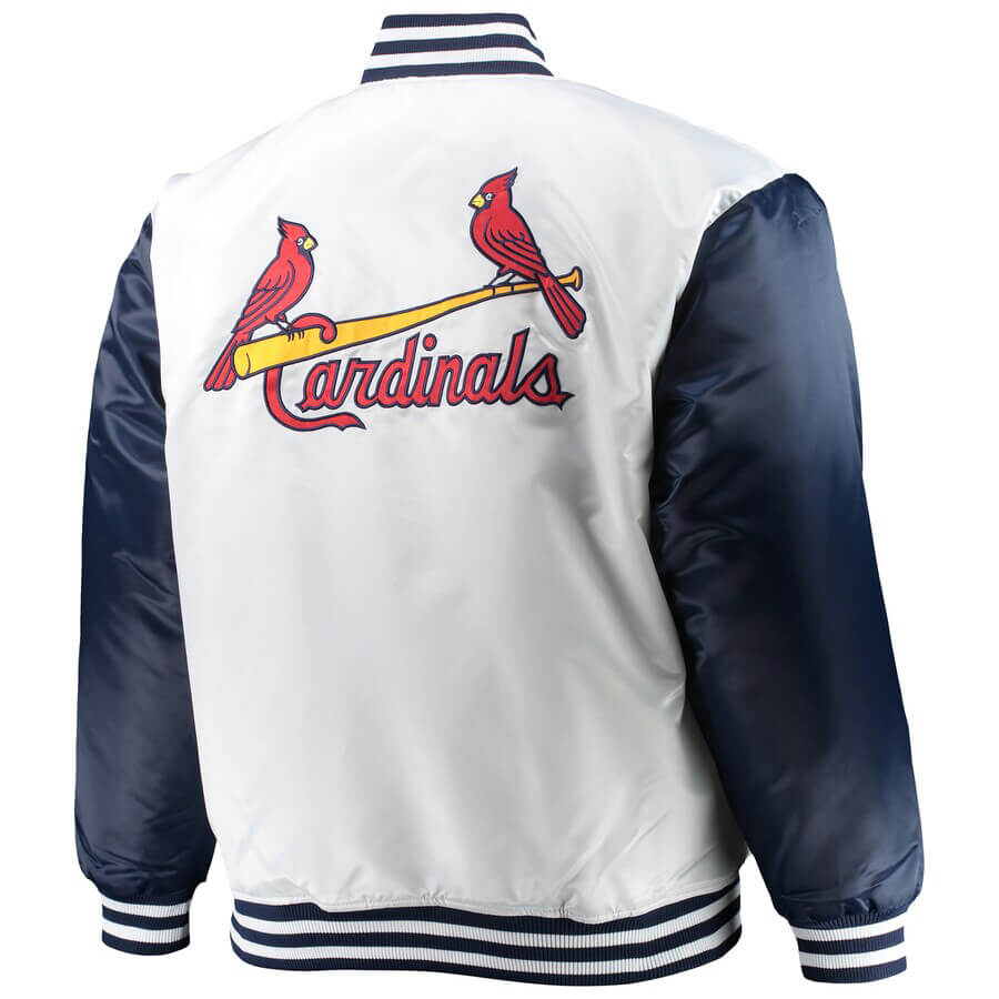 MLB Navy Blue St. Louis Cardinals Satin Jacket (1) MLB Navy Blue St. Louis Cardinals Satin Jacket