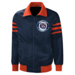 MLB Navy Detroit Tigers The Captain Satin Jacket
