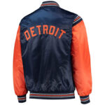 MLB Navy Orange Detroit Tigers Enforce Satin Jacket