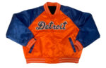 MLB Navy Orange Detroit Tigers Satin Jacket