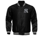 MLB New York Yankees Black Locker Room Satin Jacket