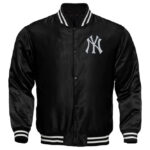 MLB New York Yankees Black Locker Room Satin Jacket