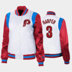 MLB Philadelphia Phillies Bryce Harper Satin Jacket