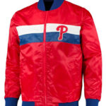 MLB Philadelphia Phillies Red Satin Jacket