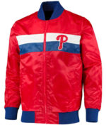 MLB Philadelphia Phillies Red Satin Jacket