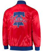MLB Philadelphia Phillies Red Satin Jacket