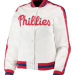 MLB Philadelphia Phillies White Satin Jacket