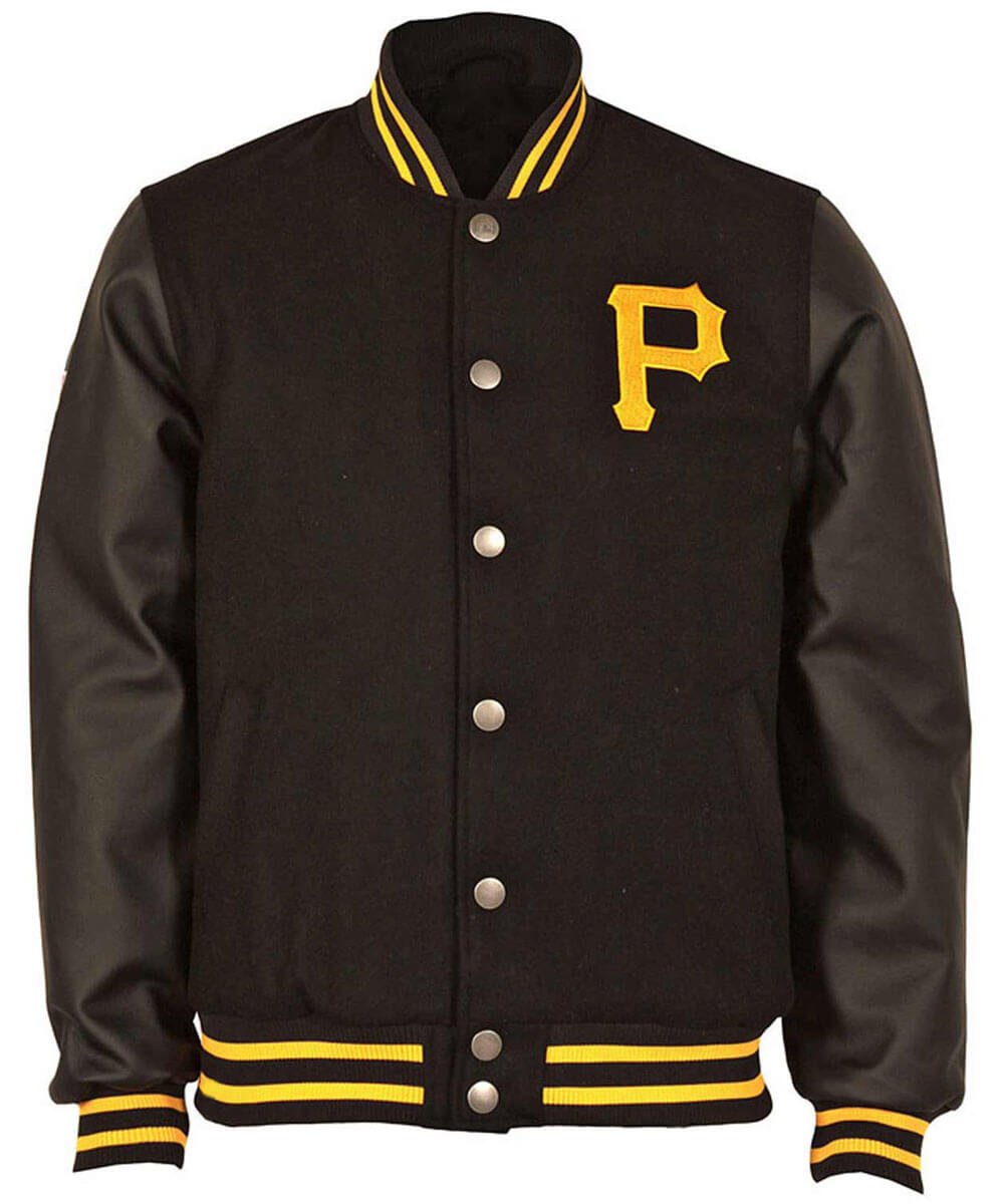 MLB Pittsburgh Pirates Black Varsity Jacket