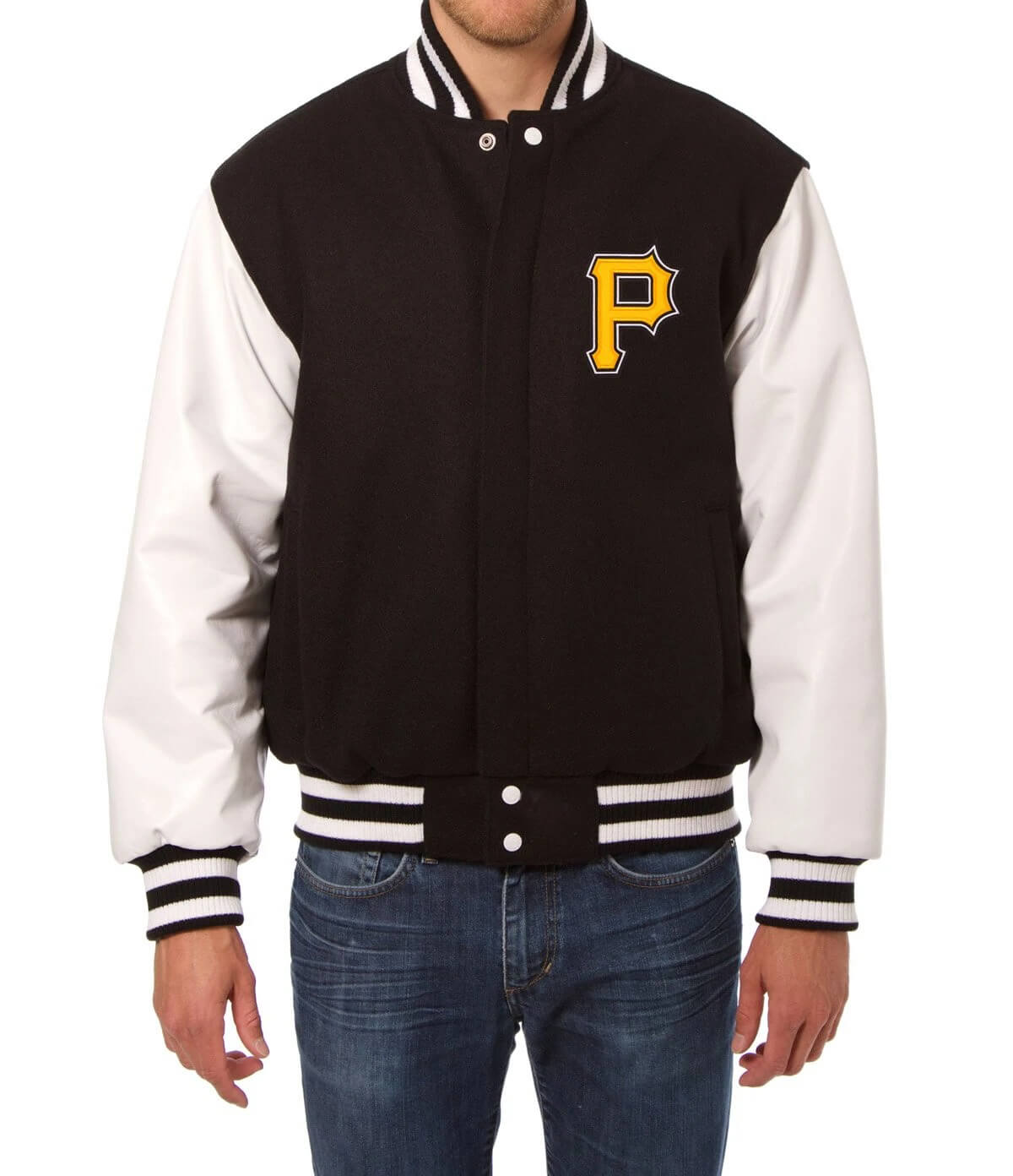 MLB Pittsburgh Pirates Two Tone Varsity Jacket (1) MLB Pittsburgh Pirates Two Tone Varsity Jacket