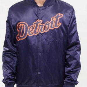 MLB Purple Detroit Tigers Satin Jacket