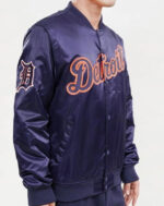 MLB Purple Detroit Tigers Satin Jacket