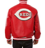 MLB Red Cincinnati Reds Leather Jacket